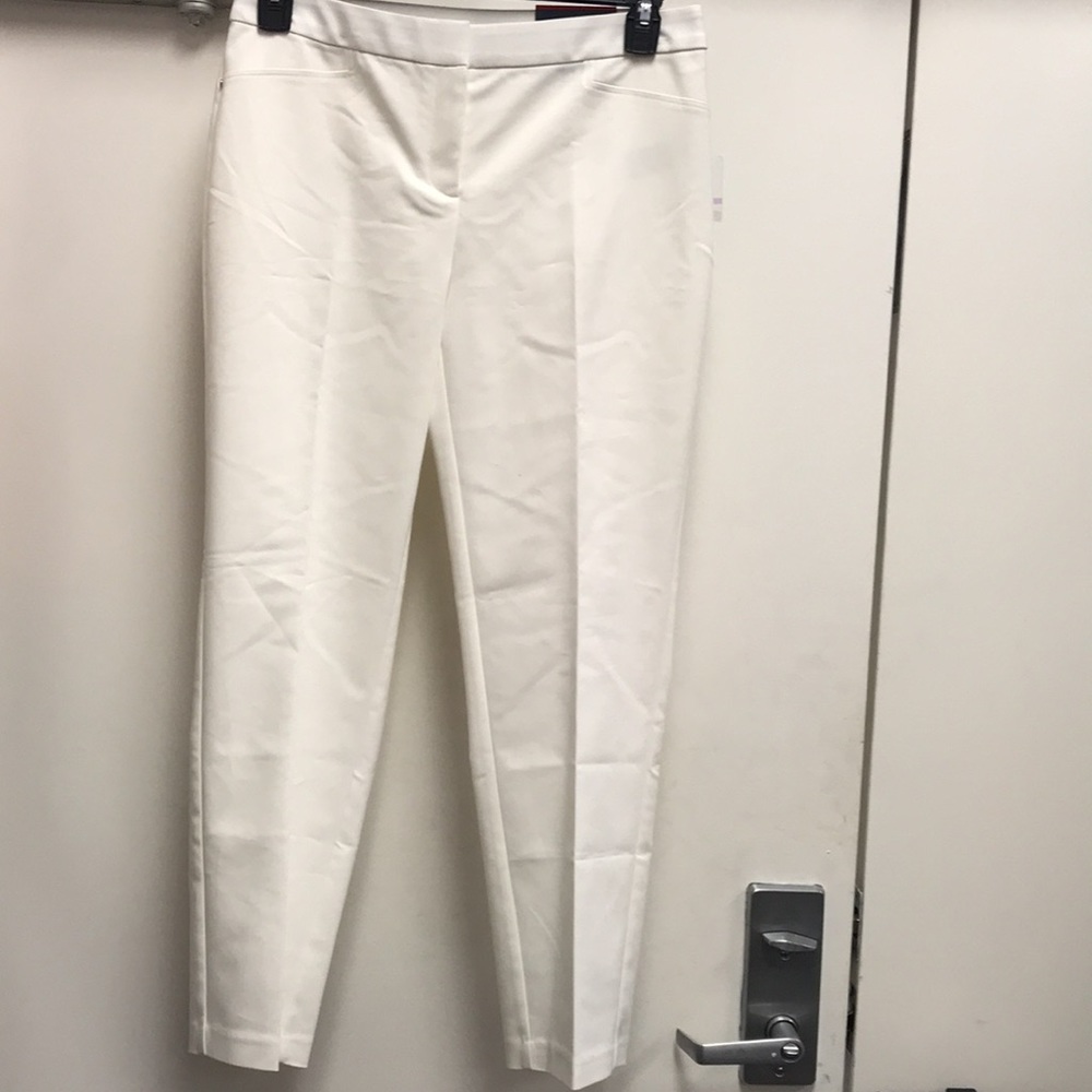 Rafaella Womens Lightweight Satin Twill Ankle pants - Picture 3 of 8